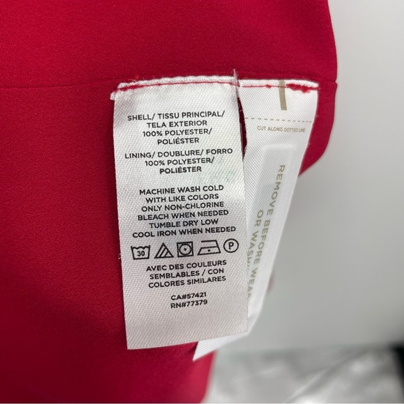 NWT Ann Taylor red smocked waist flare midi dress Sz XXS - Picture 12 of 13